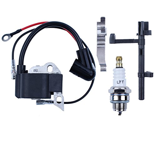 Kit de piston de piston de 45 mm pour Husqvarna 340 345 346XP 353 351 350 Pièces de tronçonneuse avec une bougie d'allumage de - vue 4
