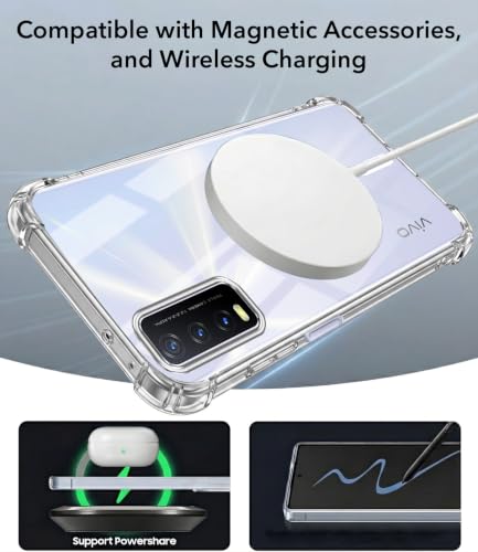 Image of Jkobi Shockproof Crystal-Clear Back Cover for Vivo Y20A | Y20T | Y20G (Magsafe Wireless Support | Drop & Camera Protection | Hard Polycarbonate)