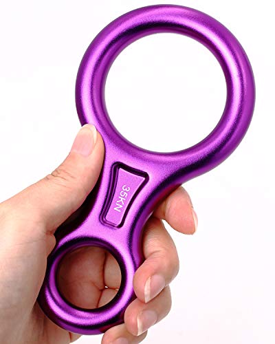 CyberDyer 35KN Figura 8 Descendente, Figura de resgate 8 Equipamento de Rapel Belay Dispositivo Plac