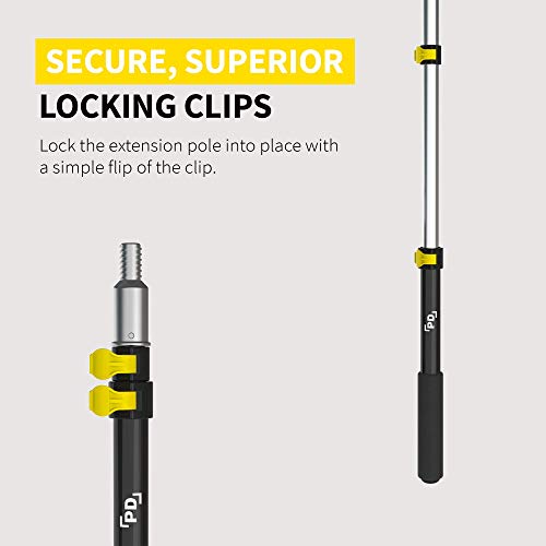 Precision Defined Teleskopstange – Teleskopstiel – 43 bis 97 cm stufenlos einstellbar – Teleskopstange aus Aluminium - Maler Teleskopstange mit 20 mm Gewinde – Teleskopstab – Teleskopstange Maler