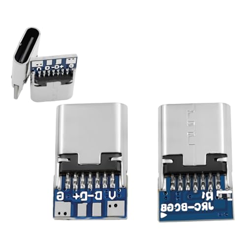 Dcaknri Connecteur USB Femelle 14 Broches 4 Plots De Soudure Résistances 512 Ω/5 1 KΩ Rapide Et De Données pour Système Électronique Connecteur D'interfaces De Type C
