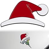 3D Santa Hat Emblem for Tesla – ABS Christmas Car Decoration, Self-Adhesive & Reusable, Also Fits for Toyota, Ford, BMW, Honda and More (1-Pack)
