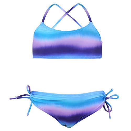 Play Tailor Girls Bikini Swimsuit Kids Bathing Suit 2 Pcs Set Swimwear, 14