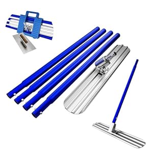 Bull Float Beton Gereedschap, 48”×8” Magnesium Aluminium Legering Beton Float met 4 Combineerbare Handvatten, Beton Bull Float met Draaggereedschapskist, Troffel, Beton Bull Float Kit voor Beton A