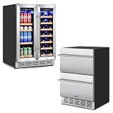 Gitikis French Door Beverage Wine Cooler & Outdoor Drawer Re...