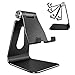 Adjustable Cell Phone Stand, CreaDream Phone Stand, Cradle, Dock, Holder, Aluminum Desktop Stand Compatible with iPhone Xs Max Xr 8 7 6 6s Plus 5s Charging, Accessories Desk,All Smart Phone-Black