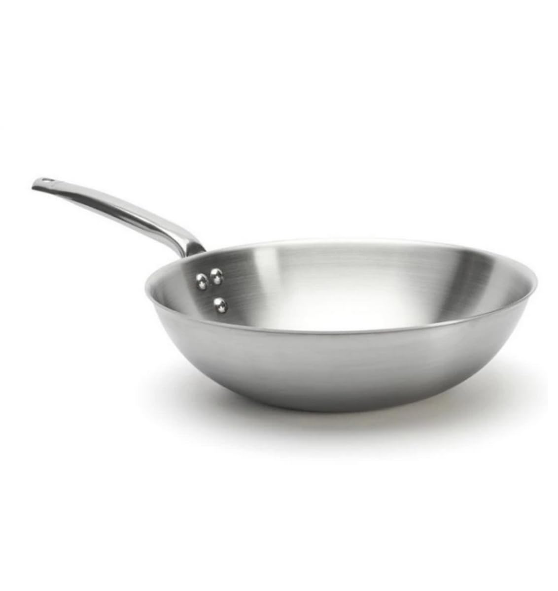De Buyer Alchimy Wok Poêle 28 cm, Acier Inoxydable