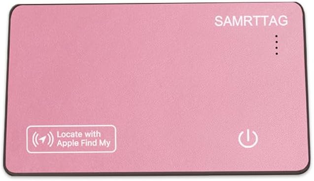 Wallet Tracker Card for Apple Find My (iOS Only) Compatible Smart Wallet Air Tag Tracking for Keys Luggage Anti-Loss Finder Tag Air Tags Card Magnetic Charging (Pink/1PC)