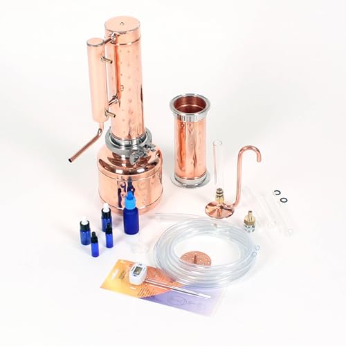 Essential Oil Distiller 2L Advanced Set - Essential Oil Distiller Kit for Steam Distillation Oil Making and Extracting - Home Distiller Equipment DIY Essential Oil from Herbs, Plants and Flowers