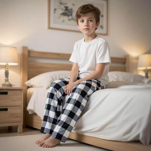 HONGTEYA Christmas Pants Boys Soft Long Loose Pants Bottom Indoor Outdoor Xmas Holiday Trousers3