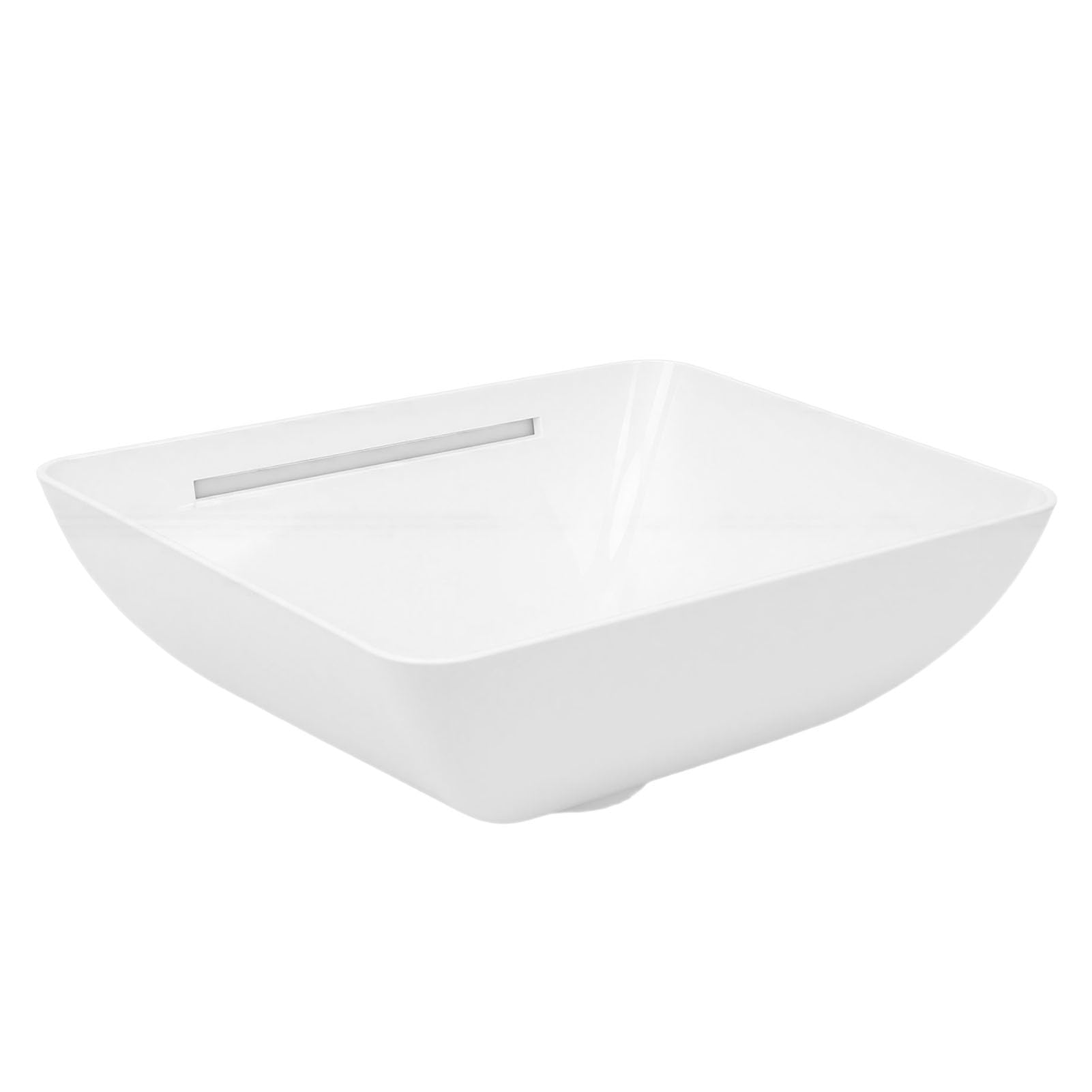 Akozon Lavabo in Acrilico per Veicoli Ricreativi, da Appoggio, con Scarico Incassato Pretagliato da 50 Mm, Ideale per Veicoli Ricreativi, Barche, Cucine e bagni.