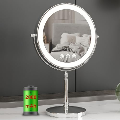 Espejo Maquillaje de Mesa 9" con Luz LED Recargable miniatura 4