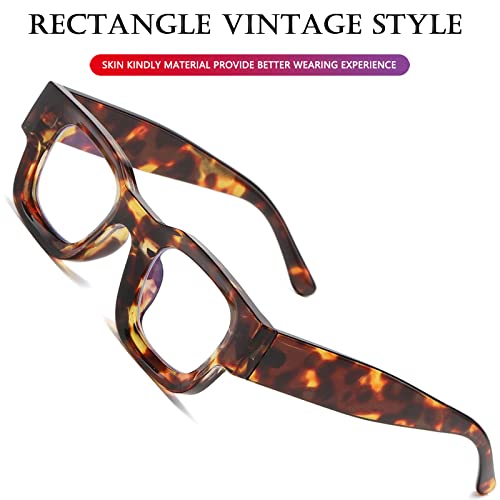 Image of AIEYEZO Modern Thick Rectangle Sunglasses for Women Men 90s Retro Chunky Square Polarized Sun Glasses UV400 Protection