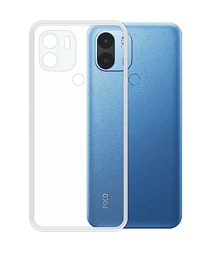 Image of COVERBLACK Rubber Silicone Back Cover for MI Poco C51 - Transparent