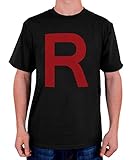 Stylotex Herren T-Shirt Basic Team Rocket, Größe:L, Farbe:schwarz