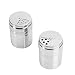 Verdental Stainless Steel Dredge Salt / Sugar / Spice / Pepper Shaker Seasoning Cans with Rotating Cover - 2 PCS