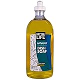 Better Life Dish Soap, All Natural, Lemon Mint, 22 Ounces (Pack of 8)