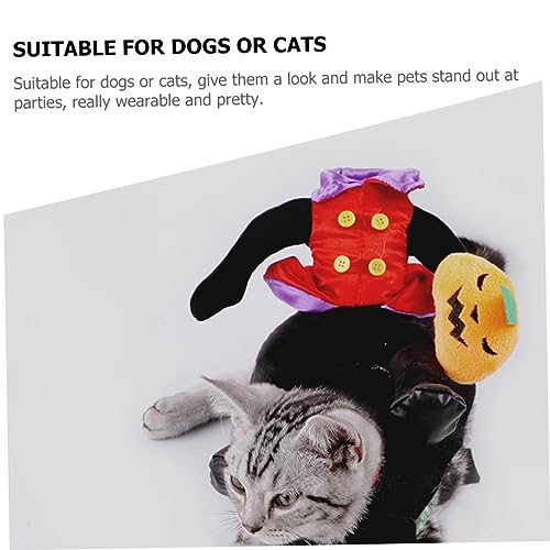 Disfraz Halloween para perro Abaodam con diseño calabaza miniatura 4