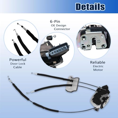Image of XQSMWF Power Door Lock Actuator Front Left Driver Side, Fit for Infiniti EX35 2008-2012 EX37 2013 QX50 2014-2016 3.5L /3.7L V6, Replace 805011BA0A 80501-1BA0A Door Latch Assembly Motor