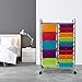 Seville Classics 15-Drawer Multipurpose Mobile Rolling Utility Storage Organizer Cart, Multicolor (Pearl)
