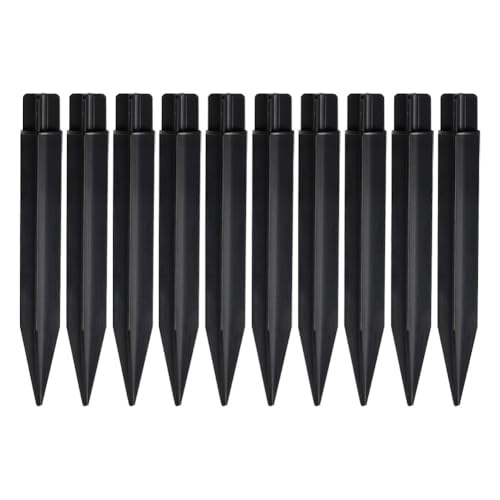 NiuLumea Lot de 10 lampes solaires de jardin avec piques en ABS résistant aux intempéries 180 mm Facile à installer
