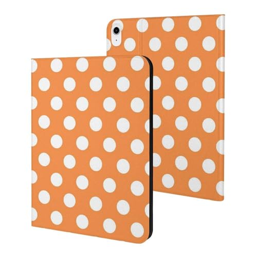 Smart cover iPad A16 11 2025 fine anti-rayure orange à pois