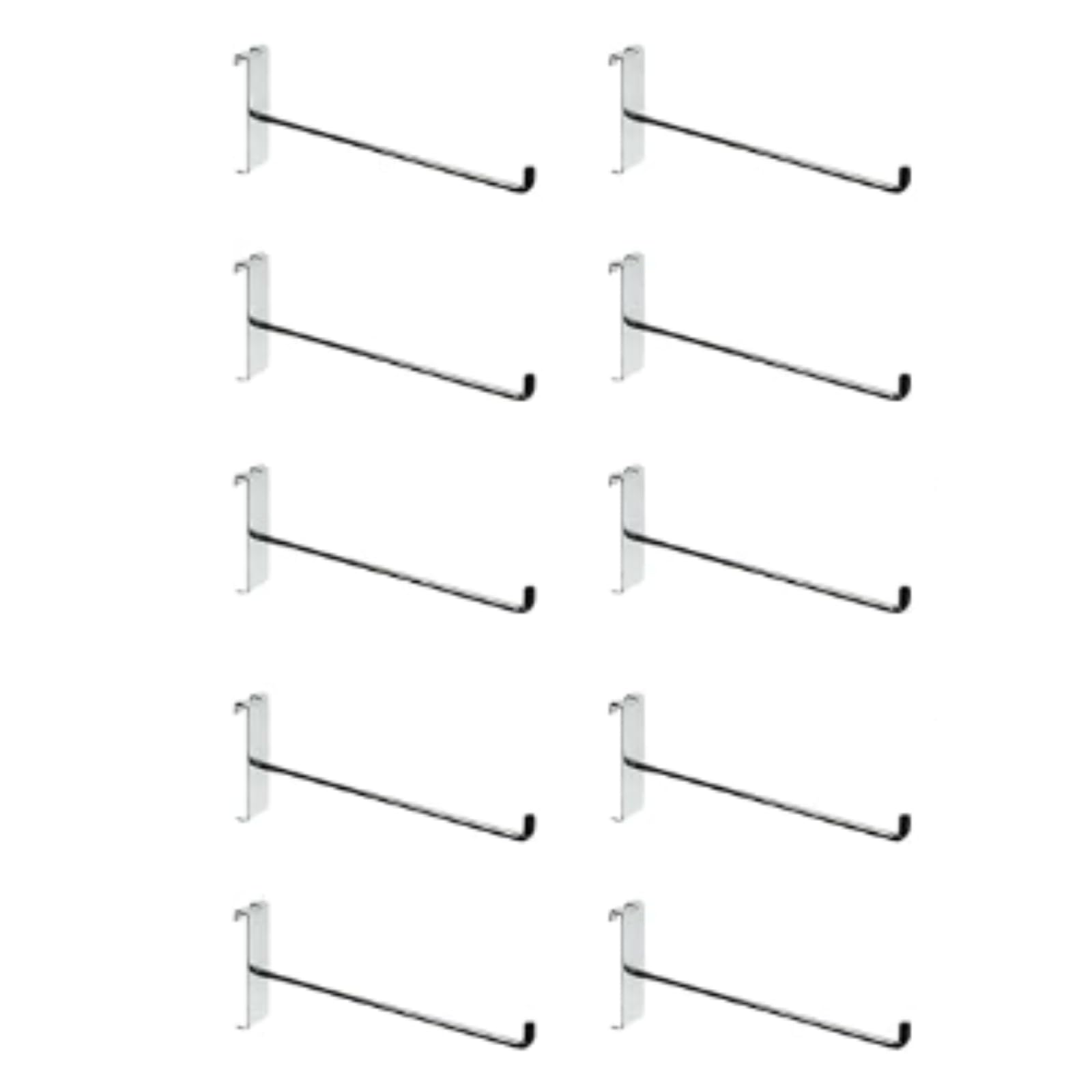 10x 4 Inch Heavy Duty Grid Mesh Hooks Single Prong Shop Display