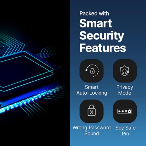 QUBO Smart Door Lock Essential (2025 Edition) from Hero Group | 6-Way Unlocking | Fingerprint | OTP Remote Unlocking | PIN | RFID Card | Mobile App | Mechanical Key | 1 Year Brand Warranty | (Black) 5 41UXHvJtFjL