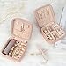 MFXIP Travel Jewelry Case Small Jewelry Box Jewelry Organizer Storage Case Portable PU Leather Mini Jewelry Travel Case for Girls Womens Earring, Necklace, Rings,Bracelets