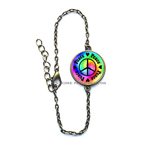 Peace Bracelet, Peace Sign Symbol, Minimalist Jewelry,Peace Symbol, Peace Sign,Peace Jewelry,Men's Bracelet,Women's Bracelet,N168