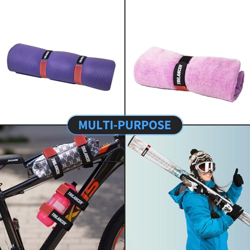 image for Bike Rack Straps, 4-Pack Trilancer Adjustable Bike Wheel Stabilizer St