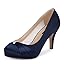 ERIJUNOR Women's Rhinestone Kitten Heel Pumps - 2.5 Inch Wedding & Evening Dress Shoes