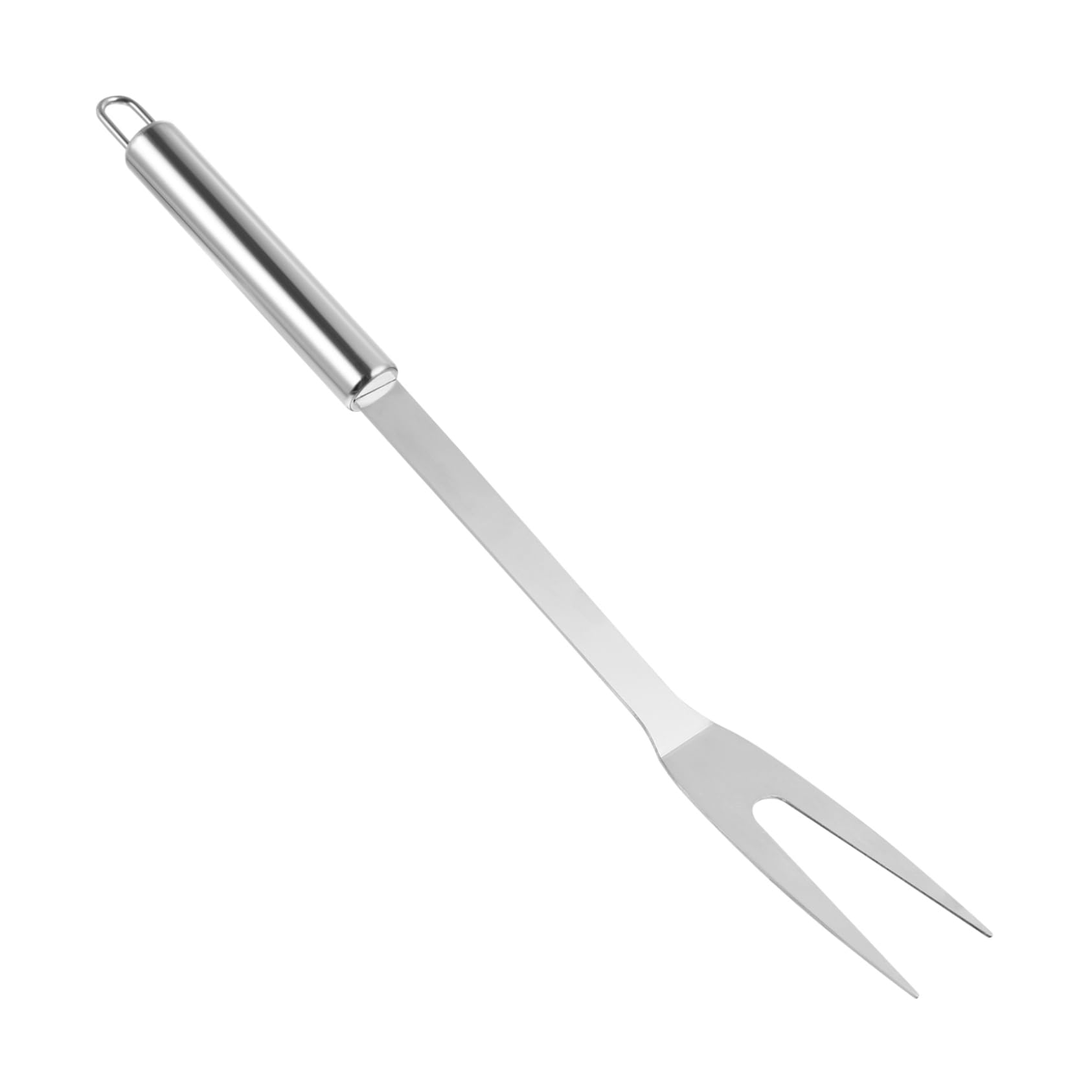 OFFSCH Stainless Steel Prong Bbq Fork Roasting Tool for Grilling Camping Long Handle for Heat Control for Meat Turkey Potatoes Convenient Storage Hook Included