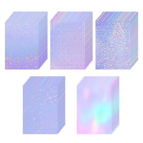 La Mejor Selección de Imprimaciones los preferidos por los clientes. 43 50 Hojas de Papel Holográfico Adhesivo Autoadhesivo, Vinilo Imprimible para Manualidades, Laminado en Frío A4 Láser Transparente Vinilo para Decoración y Arte Fotográfico (50,...