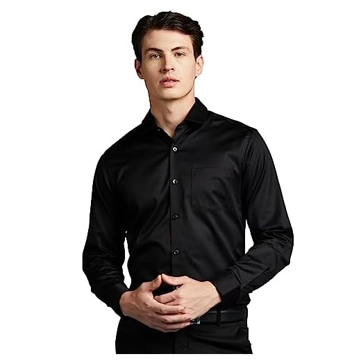 Symbol Premium Men's Wrinkle-Resistant Regular Fit Cotton Formal Shirt (SS23-SMP-FS-01_Black_42)