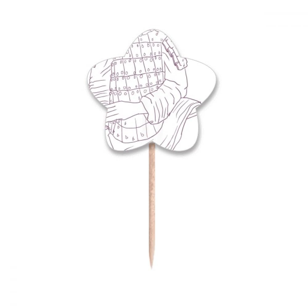 Drapeaux étoile étiquette cupcake de prestige sur le thème de la Chine