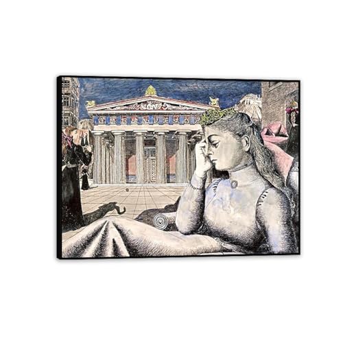 Peinture Paul Delvaux affiche art mural pour salon chic 40x30cm
