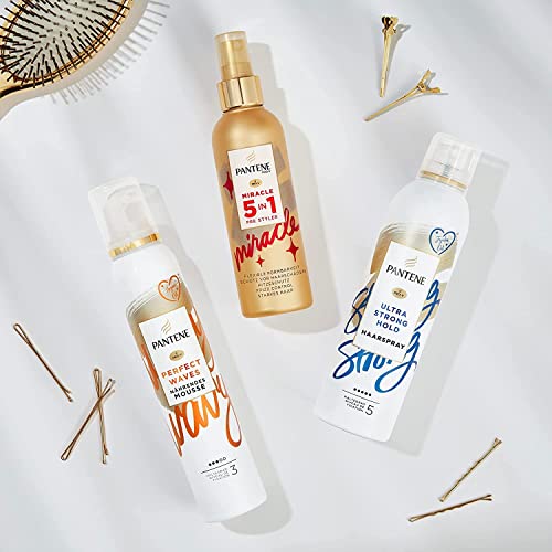 Pantene Pro-V Nährendes Mousse, Perfect Waves, 200ml, mit Arganöl, Haltegrad 3, Verleiht Glänzende & Schwungvolle Wellen, Haarpflege