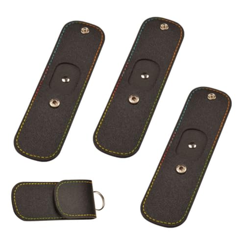 CXWTMQ 3 Pack Black Leather Empty Nail Clipper Cases: Professional Manicure Kit Storage Bags Portable Organizers for Home Use & Travel Essentials