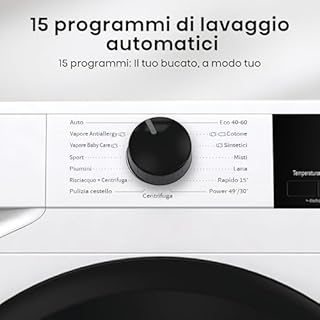 Hisense WF1G6021BW – Lavatrice Slim Carica Frontale 6 kg, Classe B, Allergy Care, 15 Programmi, Motore Inverter, Quick Wash 15’, Power 30’/49’, Pulizia Cestello, Display LED, Alta Sostenibilità