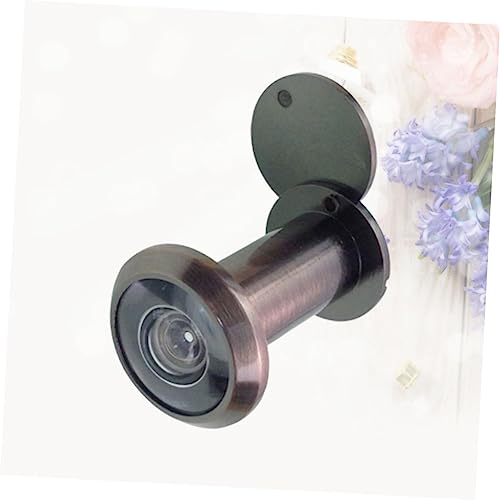 NUOBESTY Mirilla de cobre con tapa trasera resistente para mayor seguridad, diseño de orificio para vista amplia para uso en hogar, oficina y hotel, acabado bronce miniatura 3