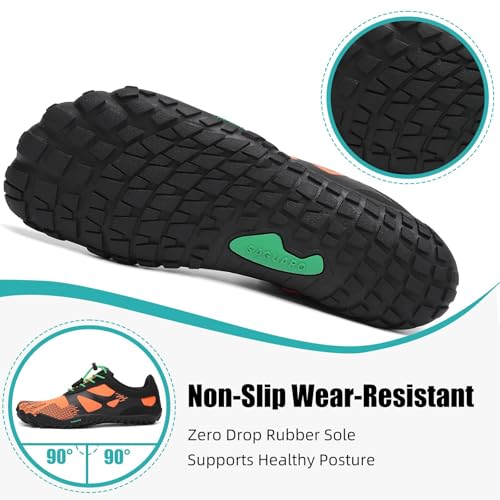 Image of SAGUARO Womens Mens Barefoot Shoes Minimalist Trail Runner Wide Toe Box Zero Drop Outdoor Cross Training Shoe