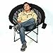 ROCK CLOUD Folding Camping Chair Oversized Padded Moon Chairs Outdoor for Camp Lawn Hiking Fishing Sports, Black