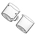 YARNOW 2Pcs Mini di Vetro Tazze di Latte di Latte di Vetro Brocca di Vetro Creamer Piccolo caffè di Latte Brocca di Acqua Acqua Potabile Cup per La Casa Partito Chiaro