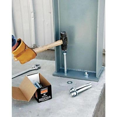 Wedge Type Fully Threaded Design Expansion Zinc Plated Anchor Bolts Pack of 10 Pcs Fasteners through Bar (10mmX75mm)