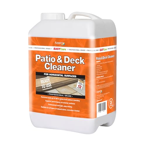 EASYCare - 3L Patio & Deck Cleaner. Strong, Acid-Free-Cleaner For Outdoor Surface Cleaner Including Path, Driveway, Decking, Concrete And More. Fast Acting And Easy To Use