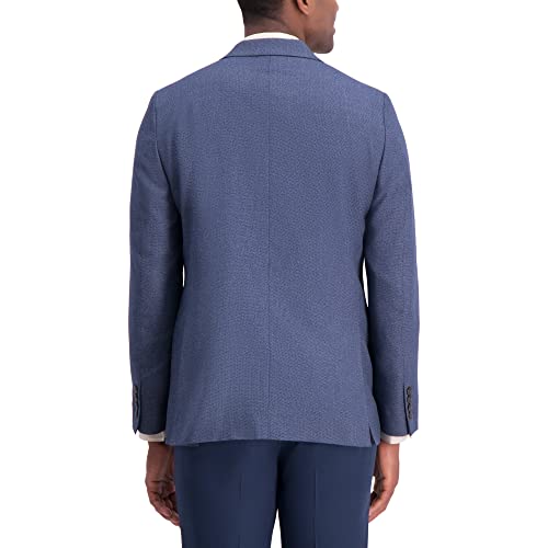 Haggar Men's Birdseye Fancy Slim Fit 2-Button Side Vent Sport Coat, Navy, 422