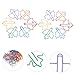 SHINEOFI 50pcs Colored Paper Clips: Mini Clips for Bookmarking Invitations DIY Projects - Metal Paperclips for Office School Use Teachers Students