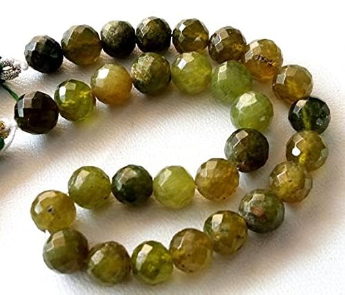 Grossular garnet d'exception en perles facettées de 7mm de qualité supérieure - 4