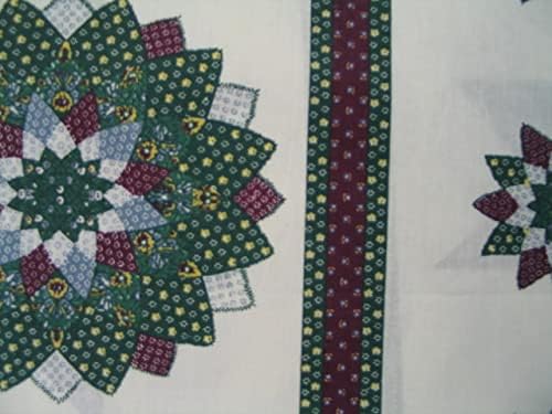 Fabric & 90 inch Wide Cheater Quilt Top Dahlia Hunter is Sold by The Yard and Cut to Order. for Example, Order of 1 (Qty=1) x 36 . 3 Yards (Qty=3) 108